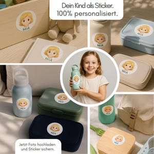 30 personalized children&#39;s name stickers | Round stickers with names for school, kindergarten, daycare, clothing & more | Digital or sticker