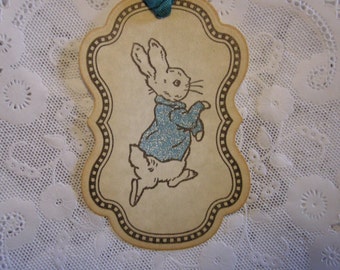 Peter Rabbit Baby Shower Tag / Party Favor Tag / Baby Shower Gift Tag / set of 6 / Peter Rabbit / Paper Party Supplies / Peter Rabbit Party