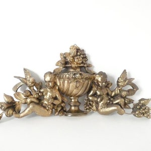 French antique French architectural salvage fronton mirror pediment angeles