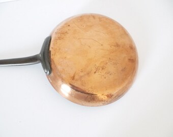 French vintage Copper saute pan