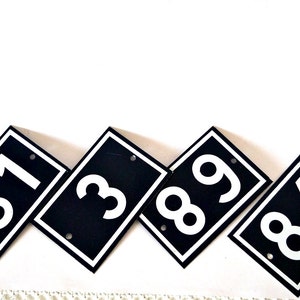 Plaque pour numéro de maison bord de mer - acier émaillé numéroté