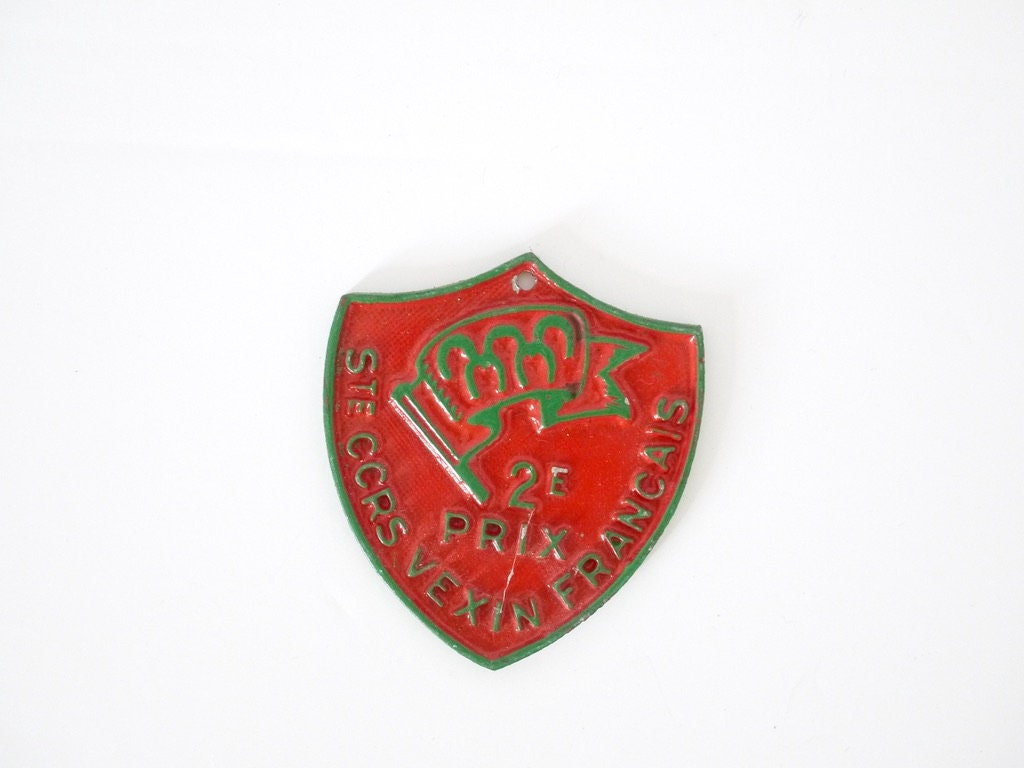 Vintage Français Métal Panneaux Agricoles Plaques Prix Ccrs Rouge