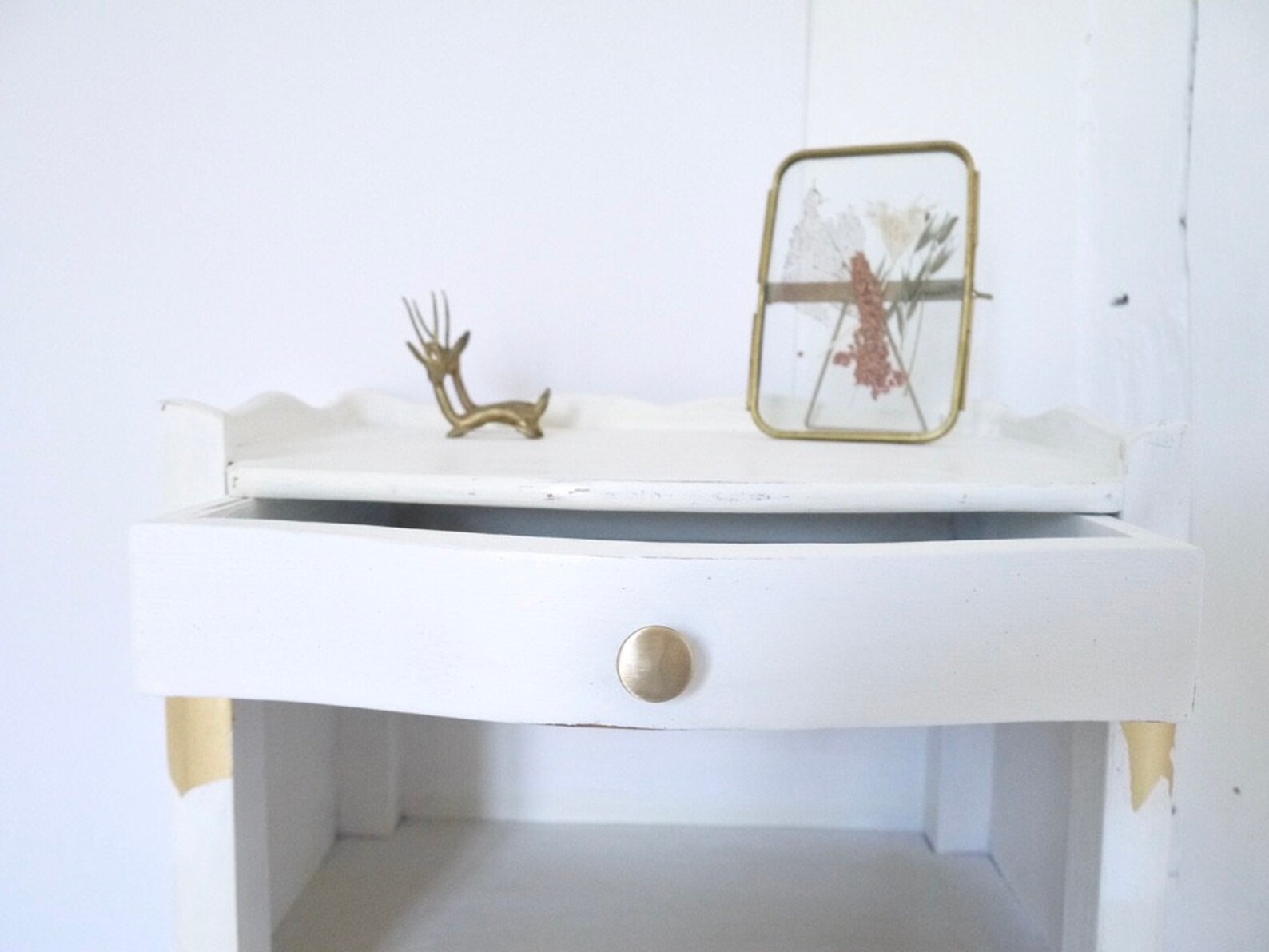 French Cottage Style White Nightstand Shabby-chic Vintage - Etsy