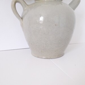 Antique French Stoneware Confit Pitcher, Rustic Stoneware ,French Rustic Country Decor grey image 4