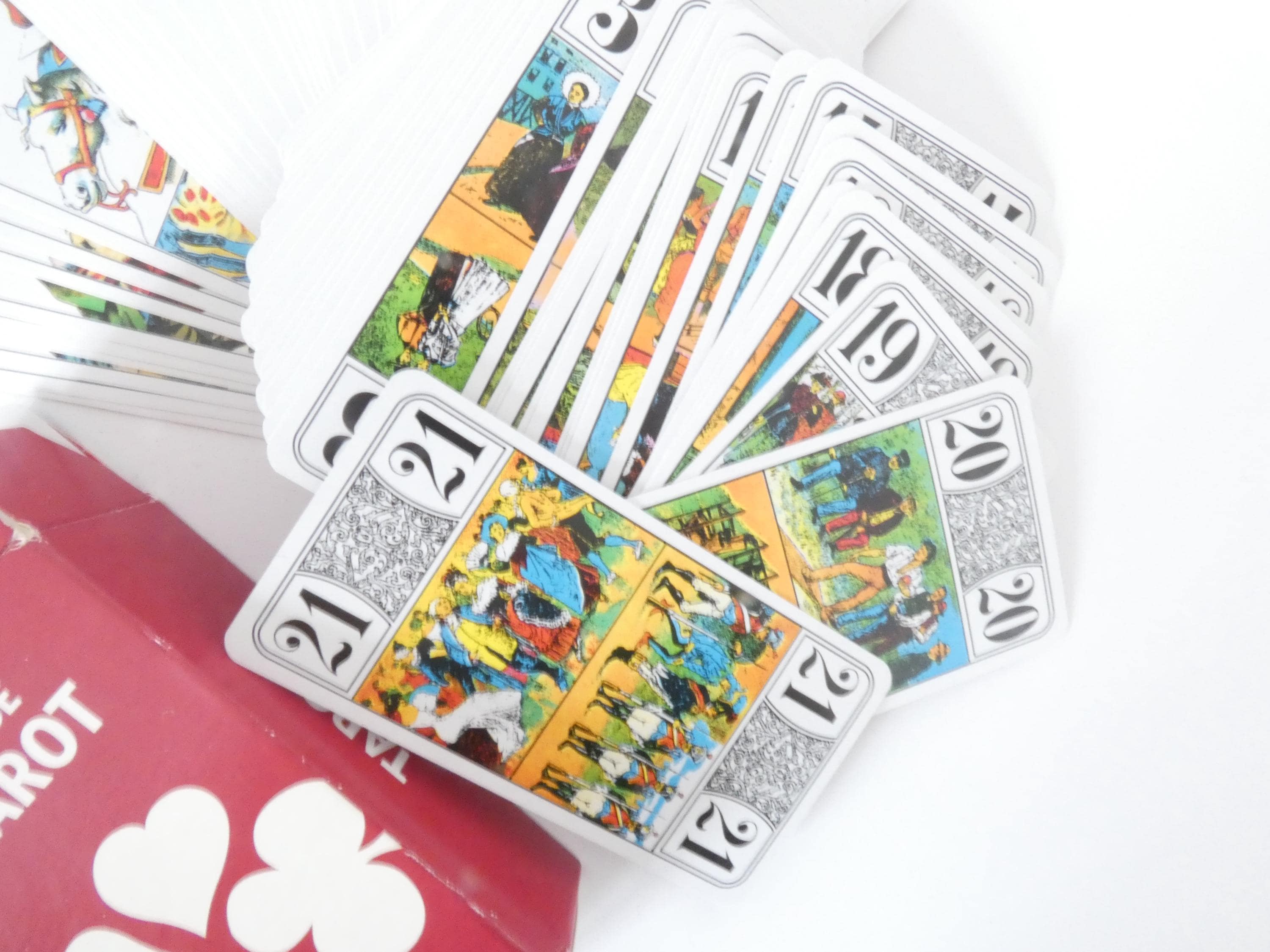 French Vintage playing cards-1960's Jeu De Tarot , French Tarot card game, french, ephemera,paper craft
