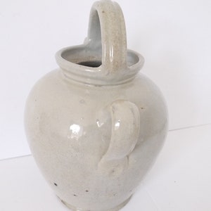 Antique French Stoneware Confit Pitcher, Rustic Stoneware ,French Rustic Country Decor grey image 9