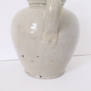 Antique French Stoneware Confit Pitcher, Rustic Stoneware ,French Rustic Country Decor grey image 8