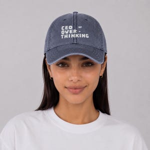 VD för Overthinking Broderad vintage basebollkeps, Streetwear pappahatt