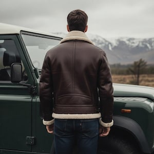 GIACCA DA VOLO Bombardiere Da Uomo In Pelle Di Pecora MA-1 Stile Retrò Militare MA1 Unisex EUR - Foto 2