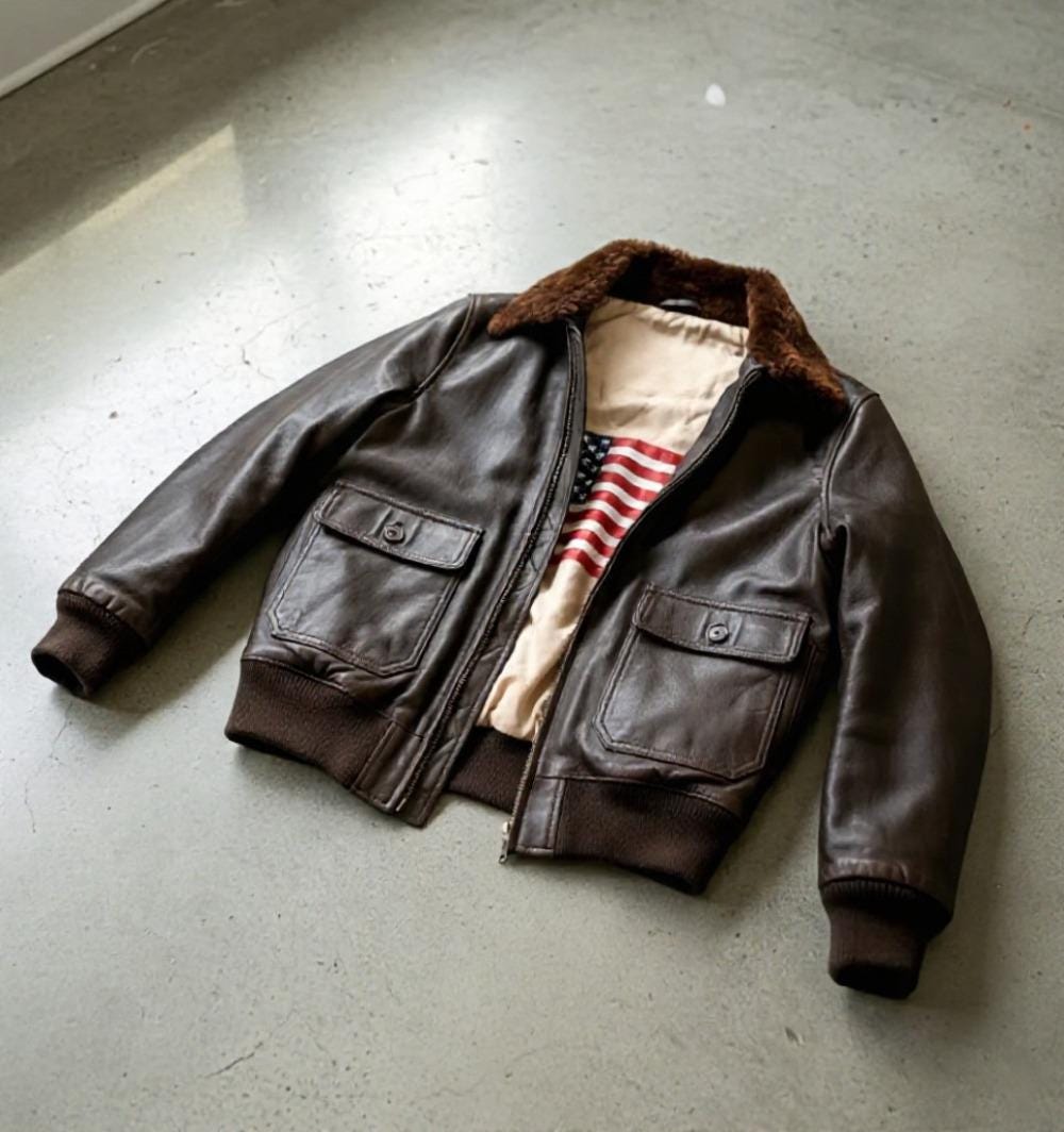 Leather Flight Jacket 44 - Etsy
