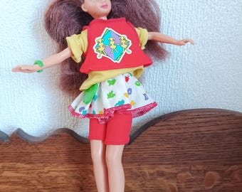 poupée Barbie vintage Courtney Mattel 80's, vintage 1989 Cool Tops Courtney Doll #7079, Skipper's friend, original outfit, 80s Barbie doll