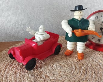 Vintage Michelin Bibendum Puzzle Toy – Red Car Figure – Advertising Toy 1970s/80s - Michelin Bibendum Puzzle Toy – Detachable PVC Figure