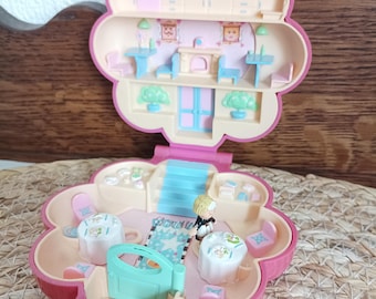 Polly Pocket vintage de 1990, restaurante del Sr. Fry, Polly Pocket compacto Bluebird y figura, Polly Pocket compacto, juguete de colección vintage de Mattel