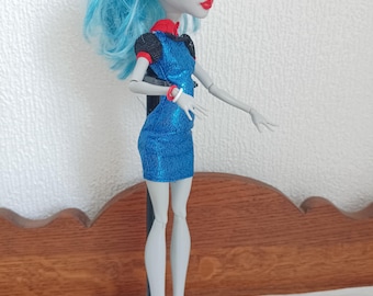 Monster High Ghoulia Yelps – Ghouls Night Out – Mattel 2008 Collectible Doll – Sparkly Blue Dress – Vintage Gothic Zombie Doll