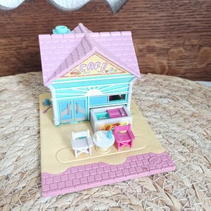Vintage Polly Pocket Beach Cafe - Bluebird Toys 1993 - compacte Polly Pocket vintage - alleen compact zonder Pollyville pop - jaren 90 speelgoed