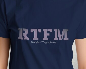 Rolig teknisk support-tröja, RTFM-läsning av manualen, sysadmin-present, ingenjörshumor, helpdesk-tröja, sarkastisk kontorspresent, utvecklartröja
