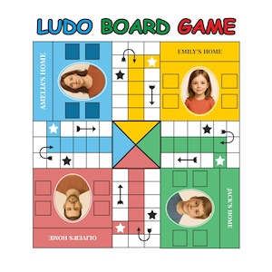 Personalized Ludo Board Game: Custom Family Gift