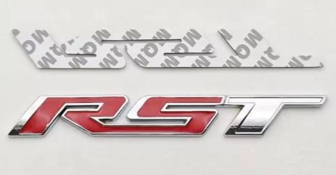 Red Rst Emblem 3D Metal RST Logo Emblem Badge for Chevrolet Front Grill Trunk Fender ...