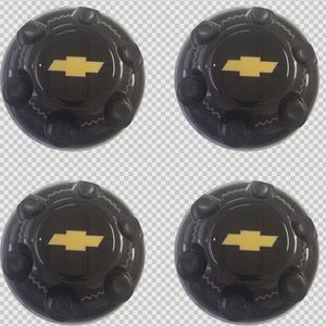 4 tapacubos negros con cubiertas para tuercas de rueda, compatibles con Chevy Silverado 1500 Tahoe, juego de repuesto de 6 tuercas estilo OEM.