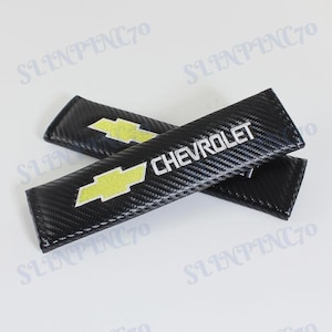 NUEVAS hombreras con aspecto de carbono para cinturón de seguridad de Chevy Silverado (2 unidades) – Reemplazo de accesorios para el interior del coche
