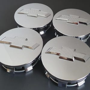 4 tapacubos cromados para Chevy (83 mm, 3,25&quot;), para Tahoe, Suburban y Silverado (2014-2019) - Accesorios de repuesto para cubiertas de rines