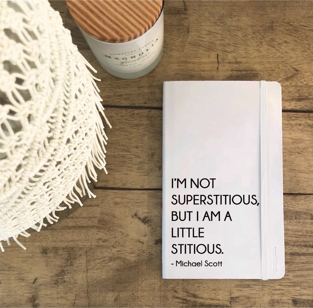 The Office Decal / Michael Scott Quote Decal / I'm Not Superstitious ...