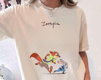 Disney Zootopia Shirt, Zootropolis Judy Hopps Nick Wilde Movie, Zootopia 2 Disney Girl Trip Shirt, Zootopia Police Department, Retro Movie