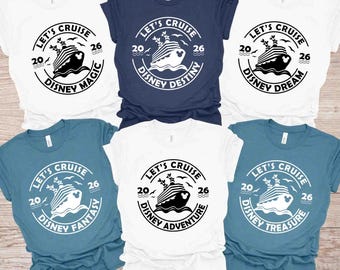 Disney Cruise 2026 Shirt, Disney Shirt, Disney Cruise Line Fleet – Adventure, Magic, Wonder, Dream, Fantasy, Wish, Treasure, Destiny