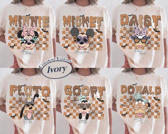 Disney Character Halloween Shirts, Mickey Minnie Donald Daisy Pluto Goofy Tee, Cute Spooky Disney Family Shirts, Comfort Colors Shirt