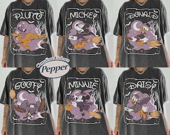 Vintage Disney Halloween Witch Shirt, Disney Friends Spooky Season Tee, Disneyland Halloween Matching Family Shirt, Disneyworld Halloween