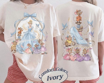 Disney Cinderella Comfort Colors Tee, Coquette Princess Shirt, Fairy Tale Aesthetic Tee, Disney Vacation Oversized Shirt