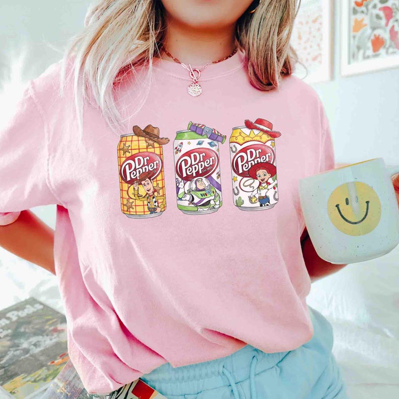 Disney Inspired Toy Cowboy Space Cartoon Soda Shirt, Soda Lover Shirt, Toy Story Dr Pepper Shirt, Vintage Cartoon Graphic Tee, Gift For Her Blossom