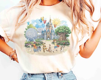 Comfort color Pooh And Friends Disneyland Shirt, Pooh And Friends Baby Tee, Magic Kingdom Family Comfort Colors Tee, Disney Trip Shirt