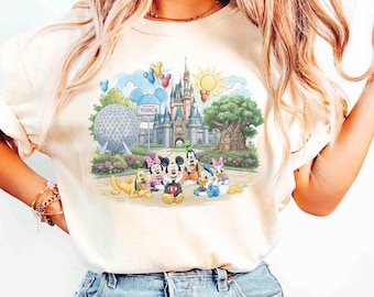 Comfort color Mickey and Friends Disneyland Snack Shirt, Mickey and Friends Baby Tee, Magic Kingdom Family Comfort Colors Tee, Disney Trip