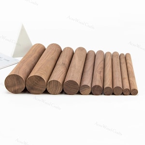 Walnussholz, Walnussstab, Schwarzwalnussstab, Natürliches Massivholz, Batten, DIY-Rohstoffe, Holzstab, Modellmaterial, Walnuss-Rundstab.