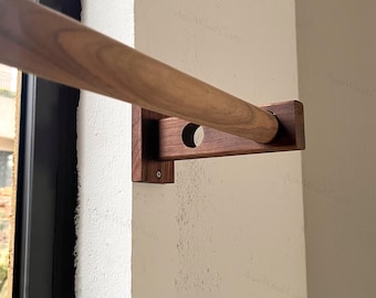 Walnut Curtain Rod Bracket，Solid Wood Bracket，Curtain Rod Holder，Curtain Pole Bracket，Curtain Supplies，Wooden Bracket，Curtain Fasteners.