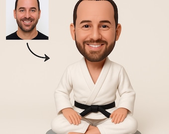 Custom Jiu-Jitsu Bobblehead | Personalized Martial Arts Figurine | BJJ Gift for Fighter, Coach or Instructor