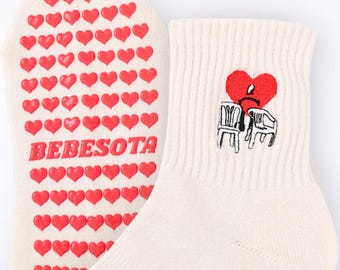 Calcetines antideslizantes BEBESOTA para Pilates, Barre y Yoga. Talla única. Se ajustan a las tallas US 5-10 / EU 35-41.