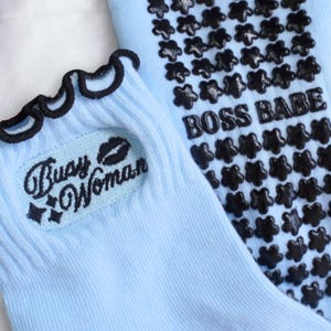 Busy Woman Grip Socks for Pilates, Barre, Lagree, Solidcore, Yoga