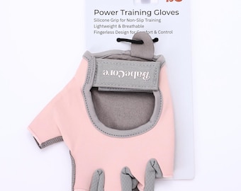 Guantes rosas antideslizantes: ideales para yoga, pilates, pole dance, deportes y entrenamiento en el gimnasio. Guantes de fitness sin dedos para mujer.