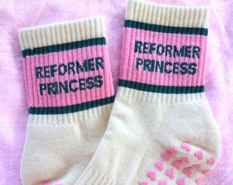 Calcetines antideslizantes Princess para Reformer Pilates, tallas US 5-10 / EU 35-41