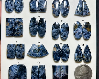 Pietersiet cabochonoorbellen: natuurlijke edelsteen voor het maken van sieraden