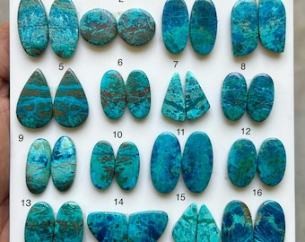 Paar Shattuckietcabochon: natuurlijke edelsteen voor het maken van oorbellen en sieraden