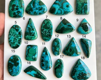 Chrysocolla Malachite Cabochon: Jewellery Making, Natural Healing Crystal Jewellery, and Unwrapped Gemstones for Her