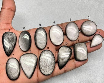 Obsidiaankristal met zilveren glans | Beschermende edelsteen wortelchakra
