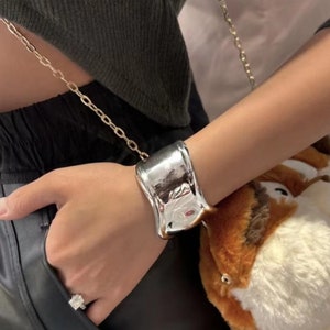 Elsa Peretti Small Bone Cuff Bracelet in Sterling Silver, 43 mm Wide, Size: Large