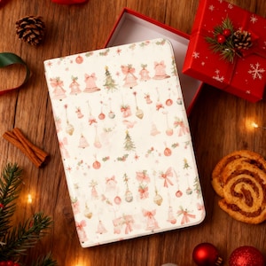 Custom high quality textured Kindle case, transparent/printed, e-reader case with wrist strap, perfect Christmas gift for your bestie