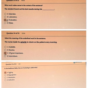 HESI A2 Entrance Exam vocabulary section2025 Screenshots