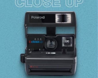Polaroid 636 close up sofortbildkamera, 600 type camera  – 600 serie, eingebauter blitz, getestet, retro vintage kamera