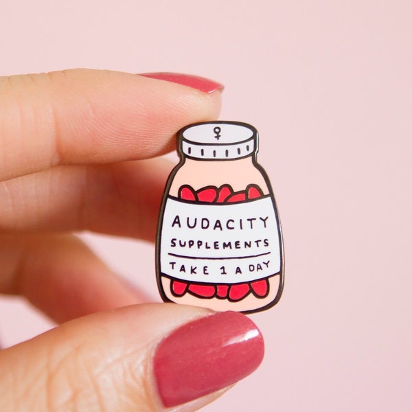 Audacity Enamel Pin Feminist Enamel Pin- Blooming Uterus Feminist Gift Cuterus Women's Reproductive Rights Girl Power Art Holiday Gift